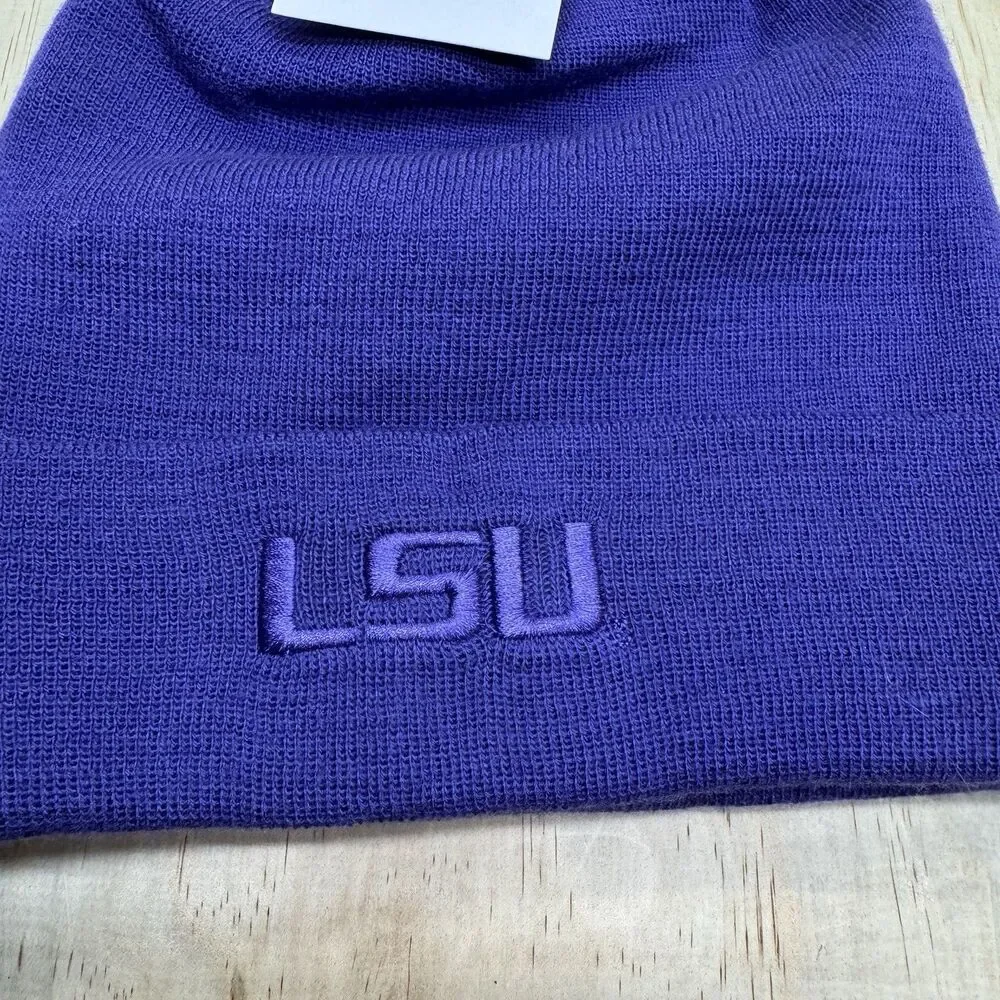 NEW LSU Tigers Nike Tonal Cuffed Beanie Knit Hat Court Purple OSFM